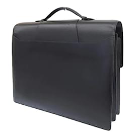 Cartier-Cartier Leather Pasha Briefcase Leather Business Bag in Good condition-Black