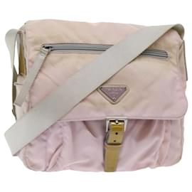 Prada-PRADA Shoulder Bag Nylon Pink Auth 50494-Pink