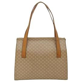 Céline-CELINE Macadam Canvas Shoulder Bag PVC Leather Brown Beige Auth 39943-Brown
