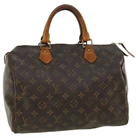 Autre Marque-Louis Vuitton Monogram Speedy 30 Hand Bag M41526 LV Auth ac1136-Brown
