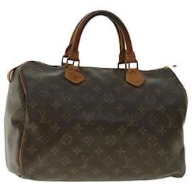 Autre Marque-Louis Vuitton Monogram Speedy 30 Hand Bag M41526 LV Auth rd4655-Brown