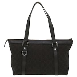 Autre Marque-GUCCI GG Canvas Tote Bag Dark Brown 268640 Auth ro914-Brown