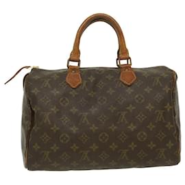 Autre Marque-Louis Vuitton Monogram Speedy 30 Hand Bag M41526 LV Auth rz394-Brown