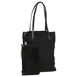 Fendi-FENDI Zucca Canvas Tote Bag Nylon Black Auth ti664-Noir