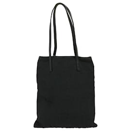 Fendi-FENDI Zucca Canvas Tote Bag Nylon Black Auth ti664-Black