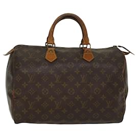 Autre Marque-Louis Vuitton Monogram Speedy 35 Hand Bag M41524 LV Auth 44874-Brown