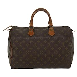 Autre Marque-Louis Vuitton Monogram Speedy 35 Hand Bag M41524 LV Auth 44874-Brown