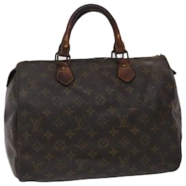 Autre Marque-Louis Vuitton Monogram Speedy 30 Hand Bag M41526 LV Auth ar9768-Brown