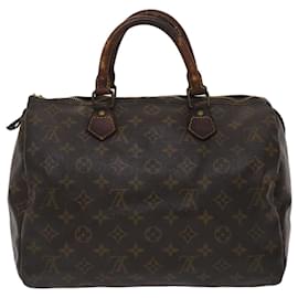 Autre Marque-Louis Vuitton Monogram Speedy 30 Hand Bag M41526 LV Auth ar9768-Brown