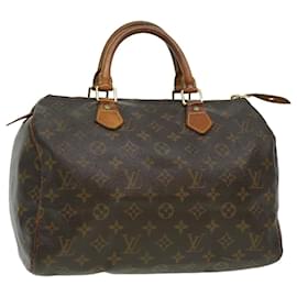 Autre Marque-Louis Vuitton Monogram Speedy 30 Hand Bag M41526 LV Auth ki2015-Brown