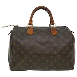 Autre Marque-Louis Vuitton Monogram Speedy 30 Hand Bag M41526 LV Auth ki2015-Brown