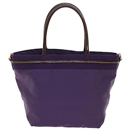 Prada-PRADA Hand Bag Nylon Purple Auth bs6400-Purple