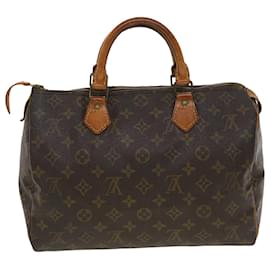 Autre Marque-Louis Vuitton Monogram Speedy 30 Hand Bag M41526 LV Auth 42655-Brown