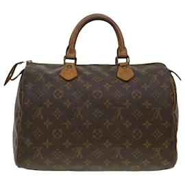 Autre Marque-Louis Vuitton Monogram Speedy 30 Hand Bag M41526 LV Auth th3685-Brown