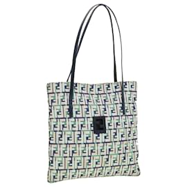Fendi-FENDI Zucca Canvas Tote Bag Vert Auth yk6886b-Vert