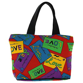 Yves Saint Laurent-SAINT LAURENT LOVE Hand Bag Nylon Multicolor Auth yk7650-Multiple colors