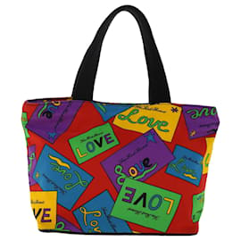 Yves Saint Laurent-SAINT LAURENT LOVE Hand Bag Nylon Multicolor Auth yk7650-Multiple colors