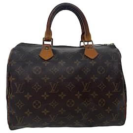 Autre Marque-Louis Vuitton Monogram Speedy 30 Hand Bag M41526 LV Auth hs1415-Brown