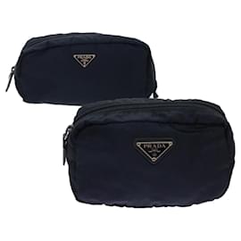 Prada-Pochette Prada en nylon 2Set Navy Auth ar9738-Marron