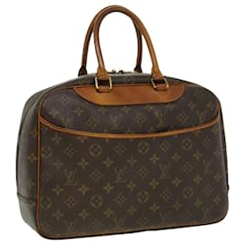Autre Marque-LOUIS VUITTON Monogram Deauville Hand Bag M47270 LV Auth rz504-Brown