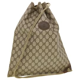 Autre Marque-GUCCI GG Canvas Shoulder Bag PVC Leather Beige 97.19.302 auth 42832-Brown