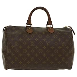 Autre Marque-Louis Vuitton Monogram Speedy 35 Hand Bag M41524 LV Auth th3750-Brown