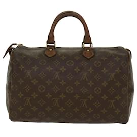 Autre Marque-Louis Vuitton Monogram Speedy 35 Hand Bag M41524 LV Auth th3750-Brown