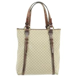 Céline-CELINE Macadam Canvas Tote Bag Beige Auth rd1003-Brown