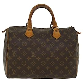 Autre Marque-Louis Vuitton Monogram Speedy 30 Hand Bag M41526 LV Auth bs6220-Brown