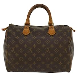 Autre Marque-Louis Vuitton Monogram Speedy 30 Hand Bag M41526 LV Auth bs6220-Brown