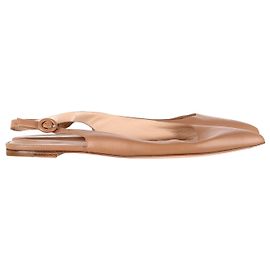 Gianvito Rossi Anna Slingback-Flats aus nacktem Leder Fleisch