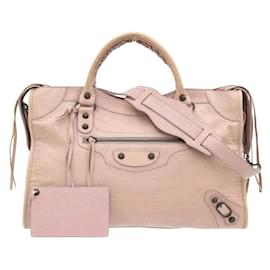 Balenciaga-Leather Motocross Classic City  115748 5471 001013-Pink