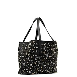 Jimmy Choo-Jimmy Choo Star Studded Leather Sofia M Tote Bag Leather Tote Bag in Good condition-Black
