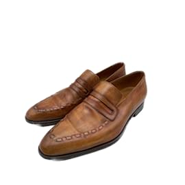 Berluti sapatilhas T.US 7.5 de couro Camelo