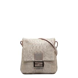 Fendi-Zucchino Canvas Crossbody Bag 8BT075-Pink