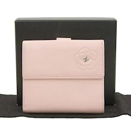 Chanel-Portefeuille à deux volets CC Butterfly Camellia  15-Rose