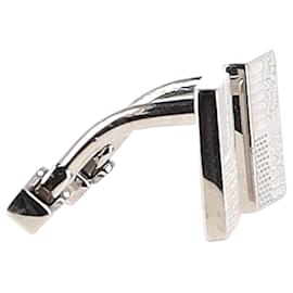 Louis Vuitton-Louis Vuitton Damier Cufflinks in Silver Metal-Silvery,Metallic