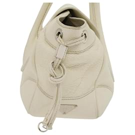 Prada-PRADA Tote Bag Leather White Auth am2648g-White
