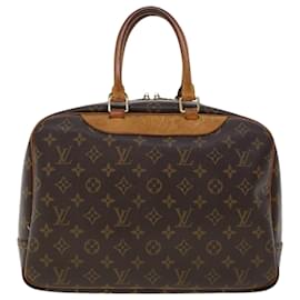 Autre Marque-LOUIS VUITTON Monogram Deauville Hand Bag M47270 LV Auth rd5276-Brown