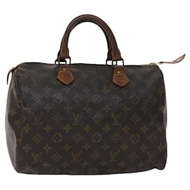 Autre Marque-Louis Vuitton Monogram Speedy 30 Hand Bag M41526 LV Auth cl617-Brown