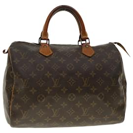Autre Marque-Louis Vuitton Monogram Speedy 30 Hand Bag M41526 LV Auth 40821-Brown