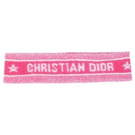 Christian Dior Faixa de cabeça rosa Rosa