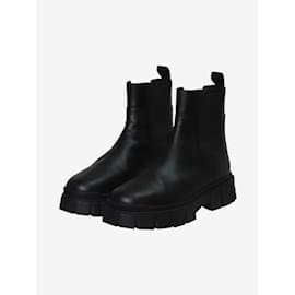 Fendi-Black leather chelsea boots - size EU 39-Black