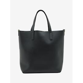 Saint Laurent-Black 2018 Toy Shopping Leather 2 Way Tote Bag-Black