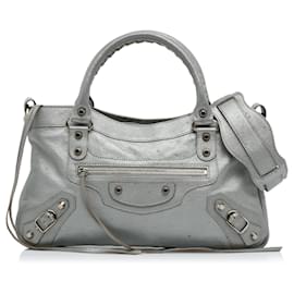 Balenciaga-Balenciaga Silver Motocross Classic City S-Silvery