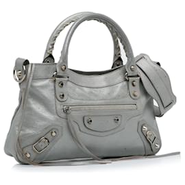 Balenciaga-Balenciaga Silver Motocross Classic City S-Silvery