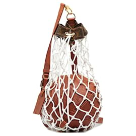 Louis Vuitton-Louis Vuitton Brown LV X NBA Bola em bolsa de basquete-Marrom