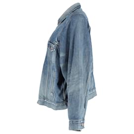 Balenciaga-Balenciaga Bell Sleeve Denim Jacket in Blue Cotton-Blue