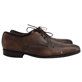 Oxford stringate Lanvin in pelle di vitello marrone Marrone
