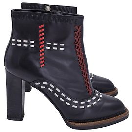 Botines con pespuntes Gypsy de Tod's en cuero negro Negro